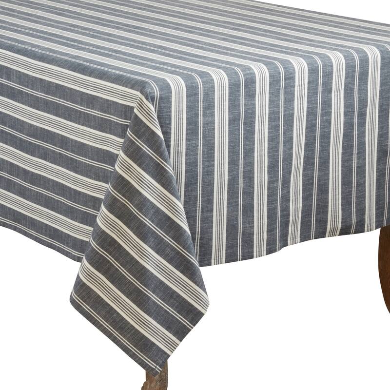Cotton Tablecloth With Striped Design