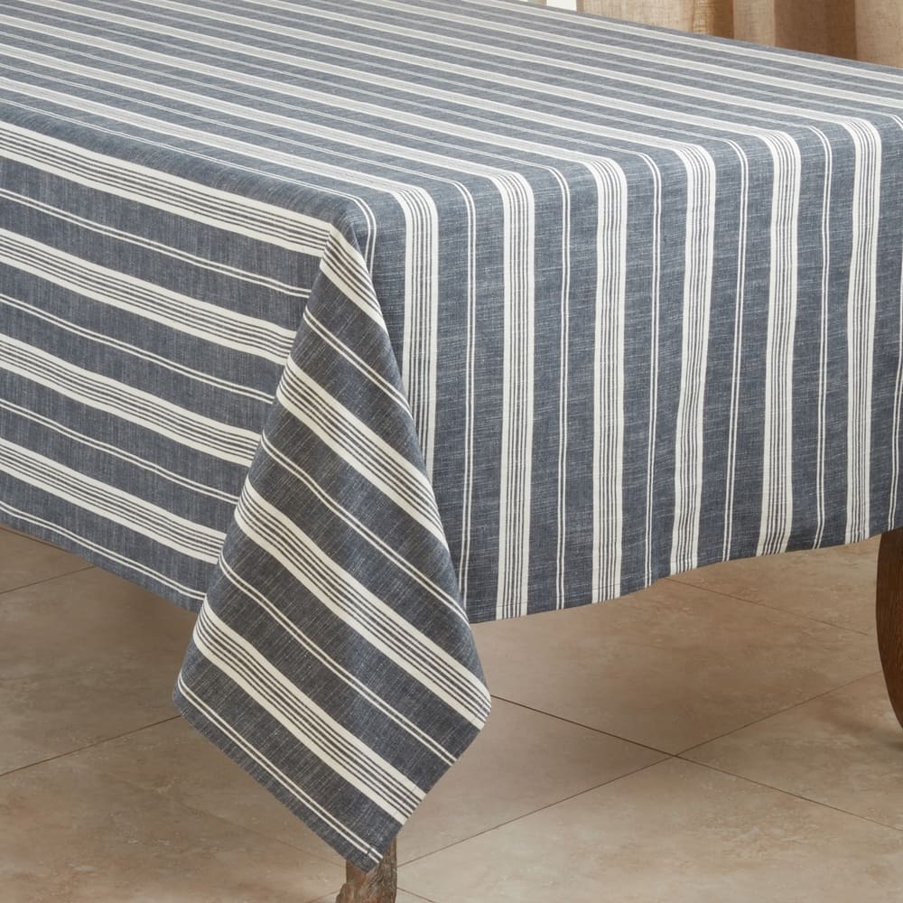 Cotton Tablecloth With Striped Design
