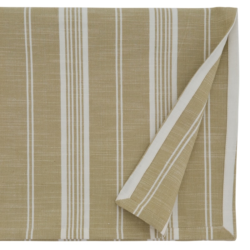 Cotton Tablecloth With Striped Design