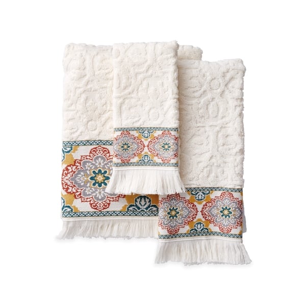 slide 2 of 6, Porch & Den Noah Medallion Bath Towel