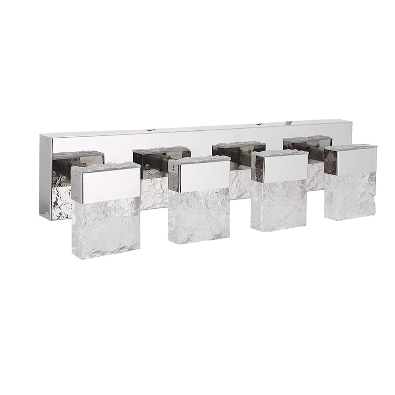 Dyconn Faucet Regal 4-Lights Stainless Steel Base Bathroom Vanity Light in Chrome - 21.5