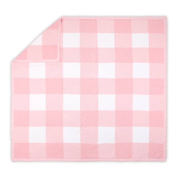 slide 1 of 1, Farmhouse Large Pink Check Blanket by The Peanutshell.