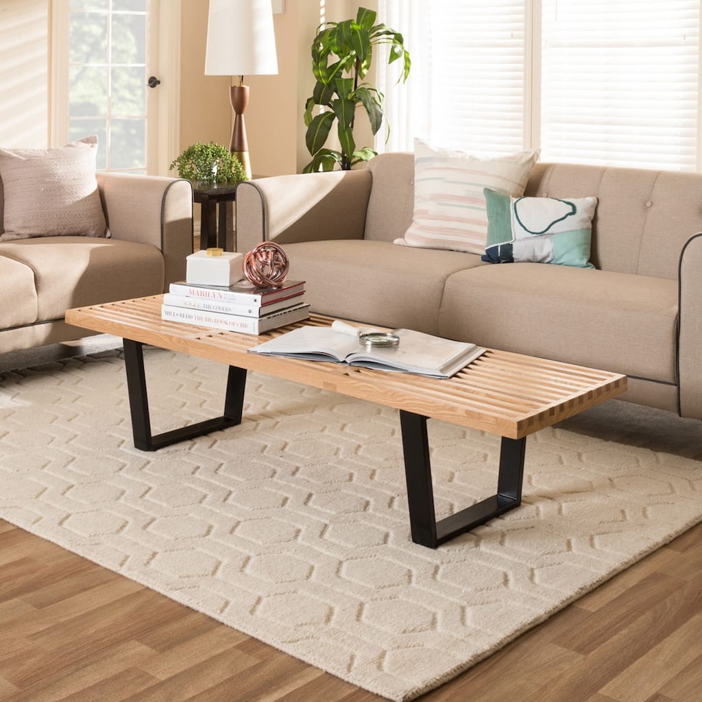 Slat Bench in Natural