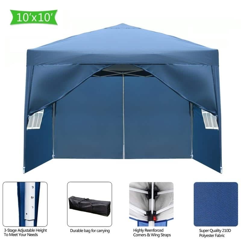3 x 3m Practical Waterproof Folding Tent 3 Colors - Blue