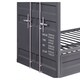 preview thumbnail 4 of 3, Gunmetal Gray Finish Twin Turdle with Metal Frame and Slat system, Gray