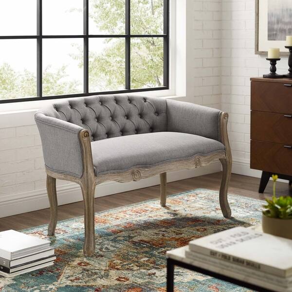 Shop Crown Vintage French Upholstered Settee Loveseat Overstock 30657811