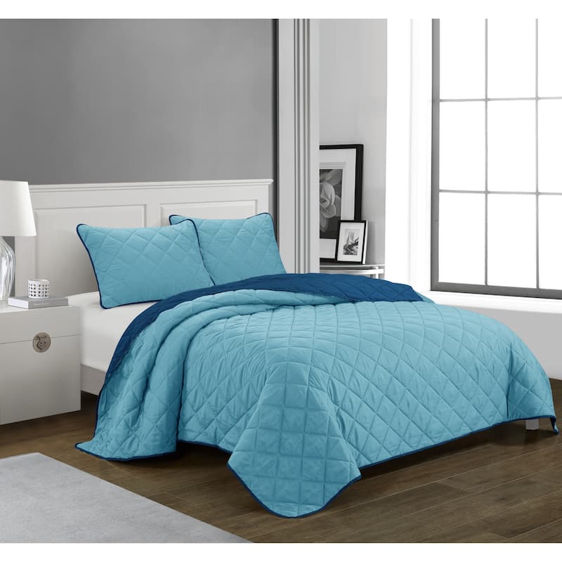 Solid 3pc Quilt Set