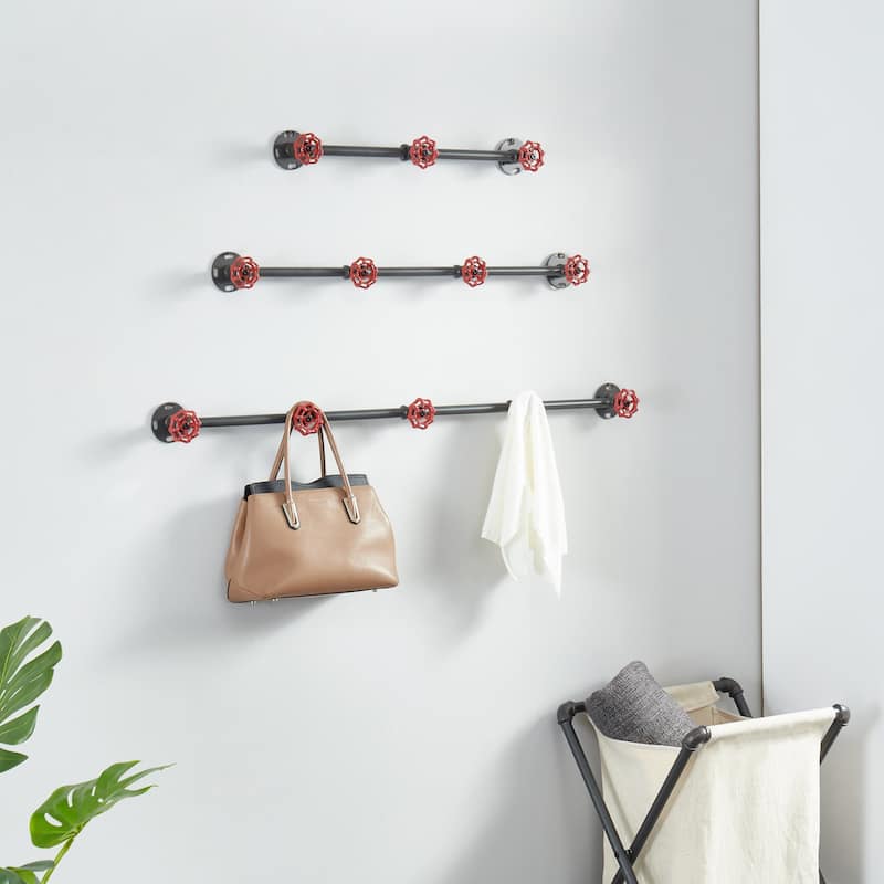 Cambria Industrial Sand Black Wall Coat Rack by Furniture of America