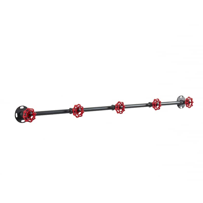 Cambria Industrial Sand Black Wall Coat Rack by Furniture of America - 44"W x 3"D x 3"H