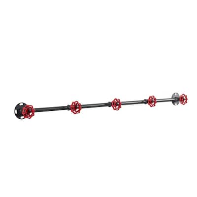 Cambria Industrial Sand Black Wall Coat Rack by Furniture of America