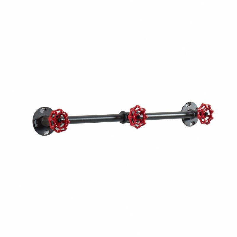 Cambria Industrial Sand Black Wall Coat Rack by Furniture of America - 23"W x 3"D x 3"H