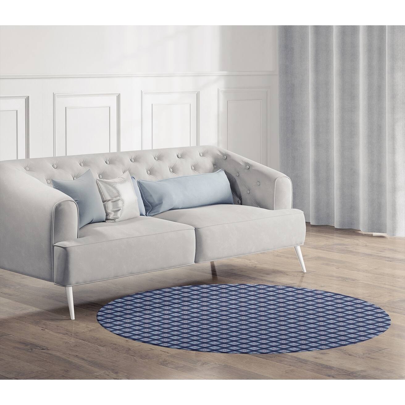 ANCHOR GALORE LIGHT BLUE and RED Area Rug by Kavka Designs Bed Bath