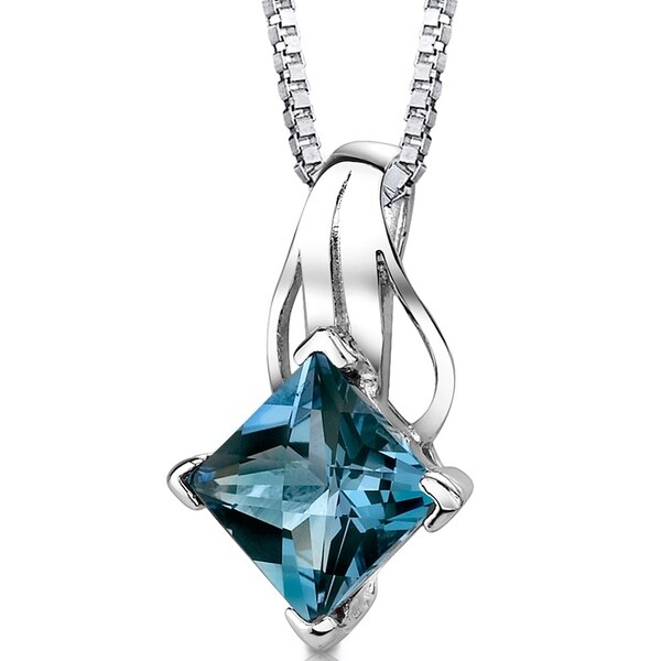 Jewelry Necklaces Gemstone Sterling Silver with 14k Blue Topaz Necklace Jewelry Necklaces Gemstone Sterling Silver with 14k Blue Topaz Necklace