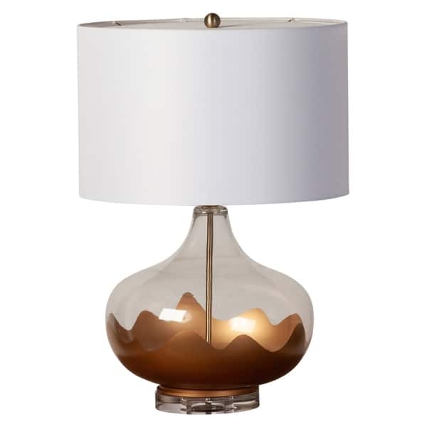 clear and gold lamp
