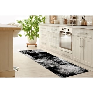 ECLECTIC BOHEMIAN PATCHWORK BLACK & WHITE Kitchen Runner By Kavka ...