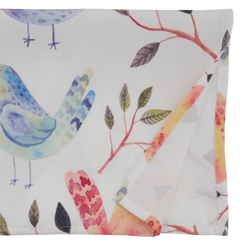Table Runner With Flock of Birds Design