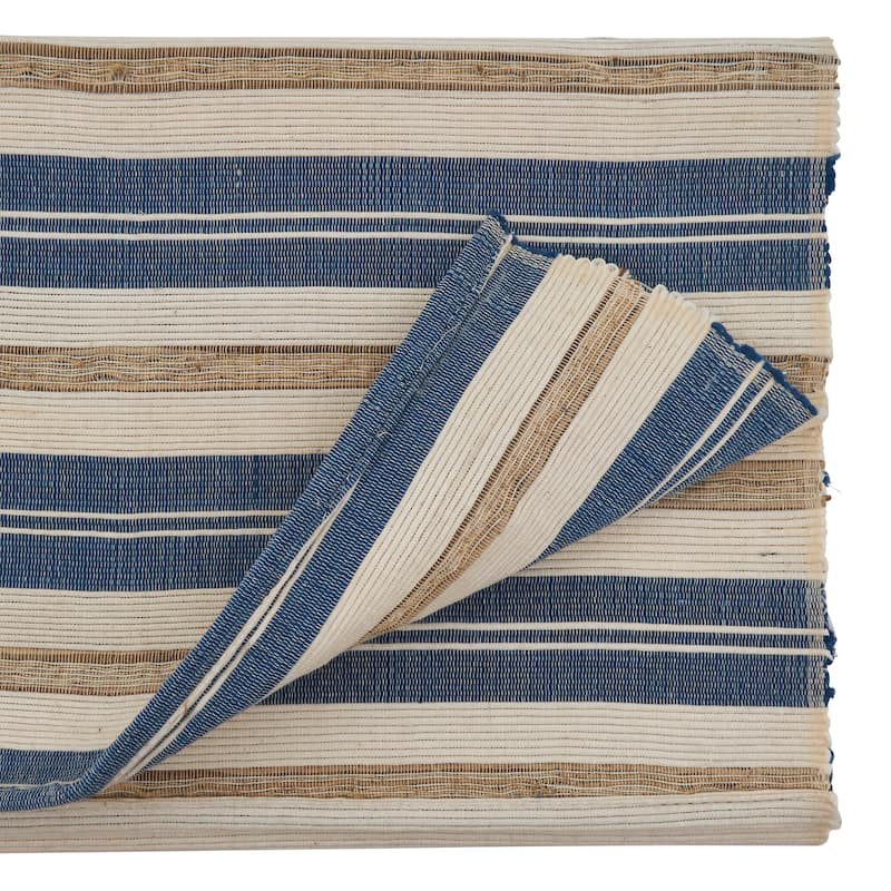 Long Table Runner With Striped Design