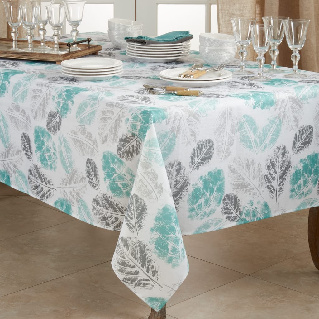 Multicolor Tablecloth With Leaf Print