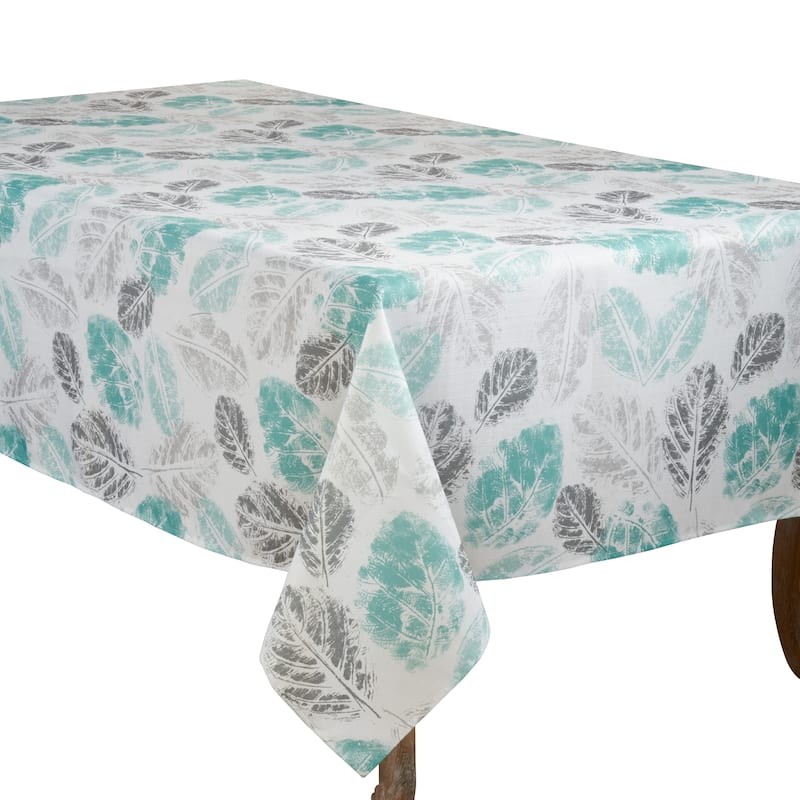 Multicolor Tablecloth With Leaf Print
