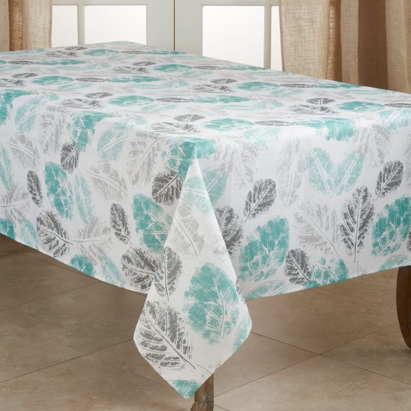 Multicolor Tablecloth With Leaf Print
