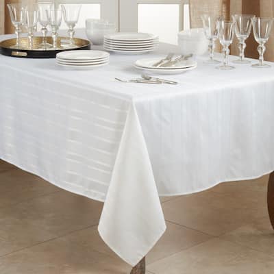 Jacquard Tablecloth with Stripe Design
