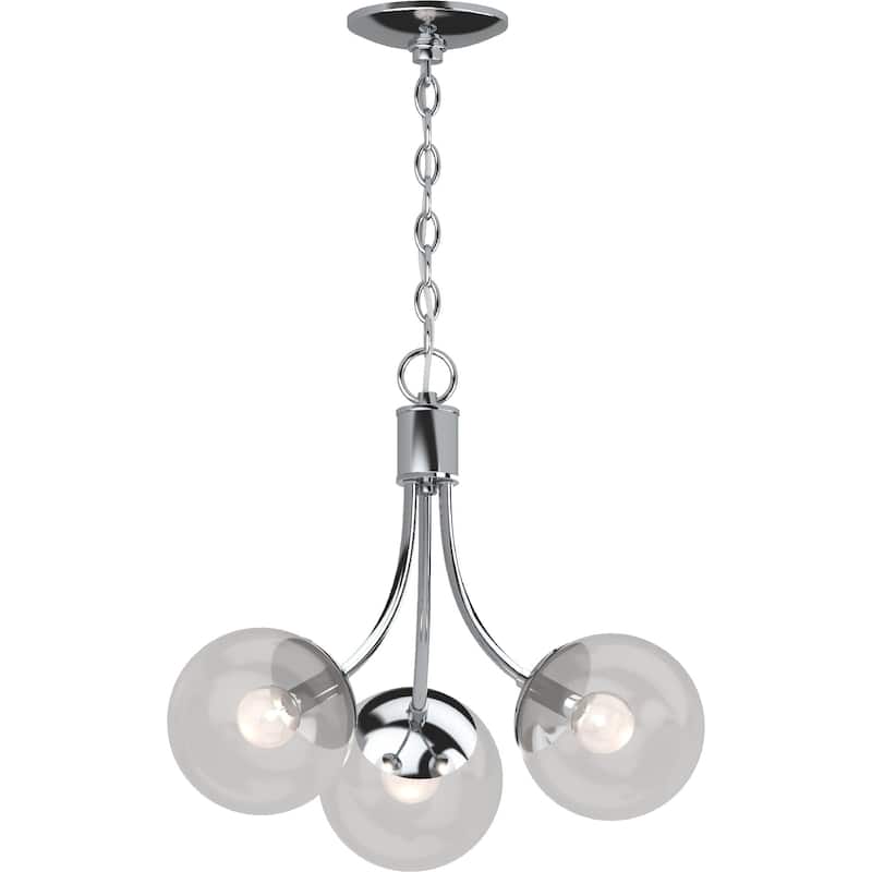Volume Lighting 3-Light Indoor Chrome French-Inspired Chandelier