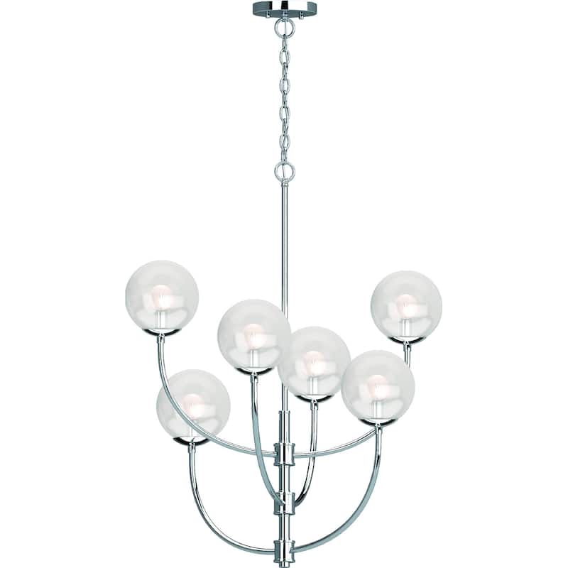 Volume Lighting Lawrence 6-Light Indoor Chrome Hanging Chandelier