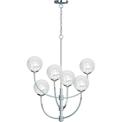 Volume Lighting Lawrence 6-Light Indoor Chrome Hanging Chandelier