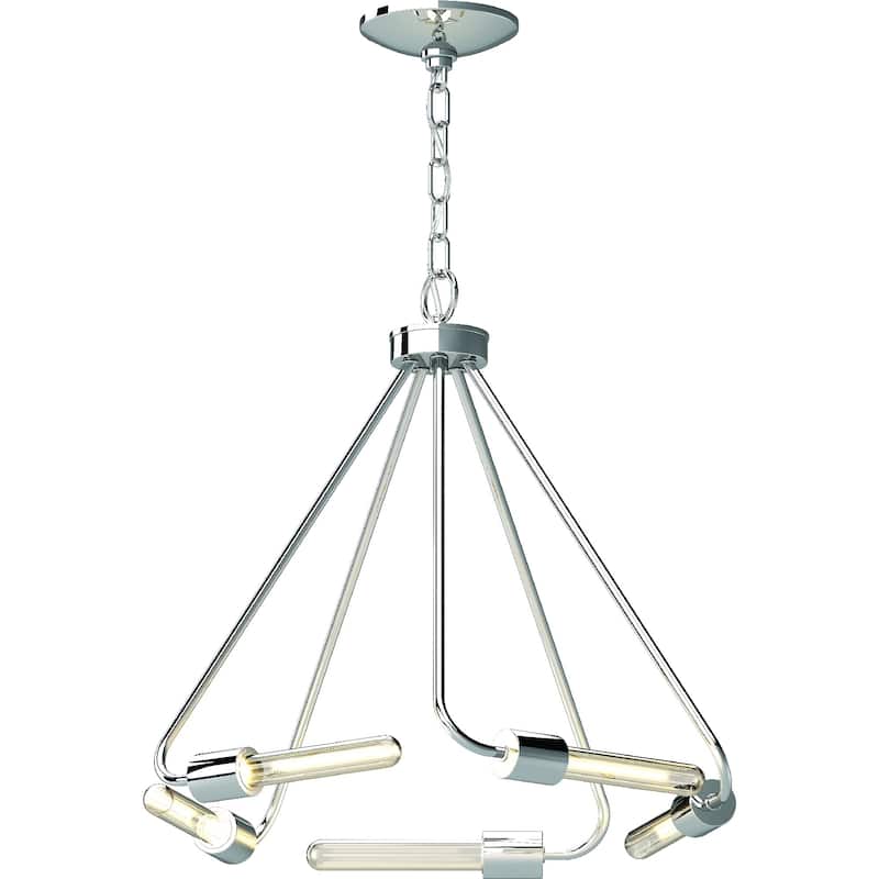Volume Lighting Augusta 5-Light Indoor Polished Nickel Chandelier