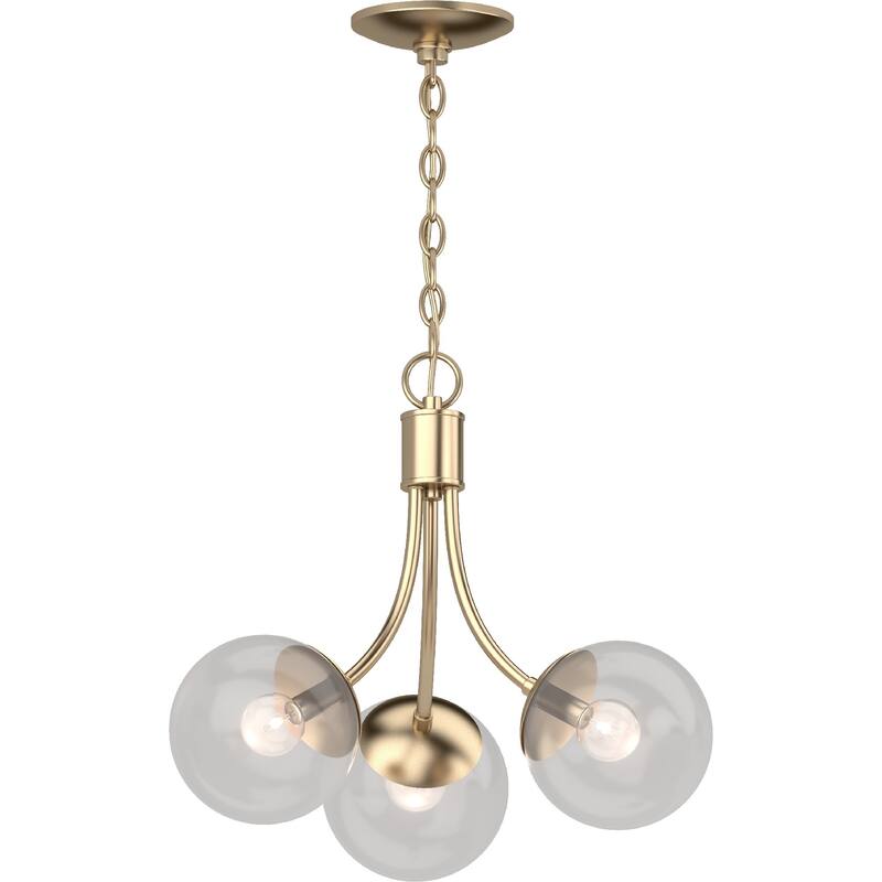 Volume Lighting 3-Light Indoor Antique Gold French-Inspired Chandelier