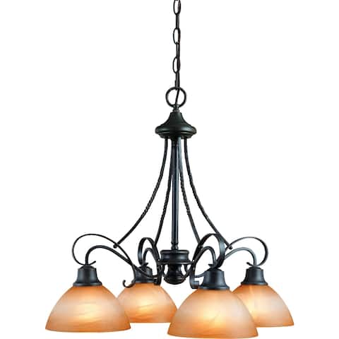 Volume Lighting Altamonte 4-Light Indoor Frontier Iron Chandelier