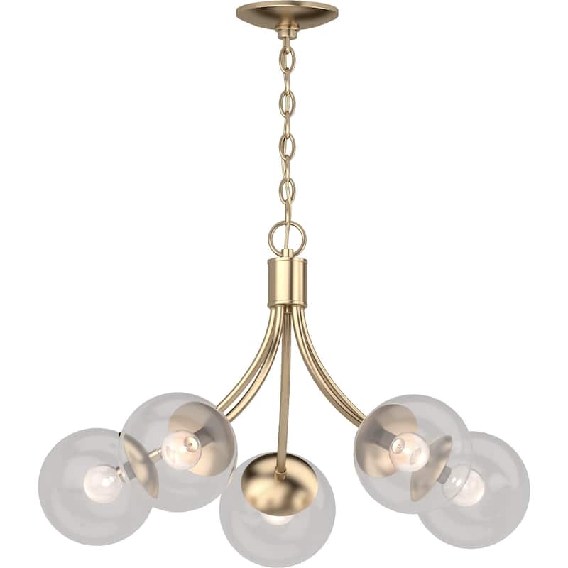 Volume Lighting 5-Light Indoor Antique Gold French-Inspired Chandelier