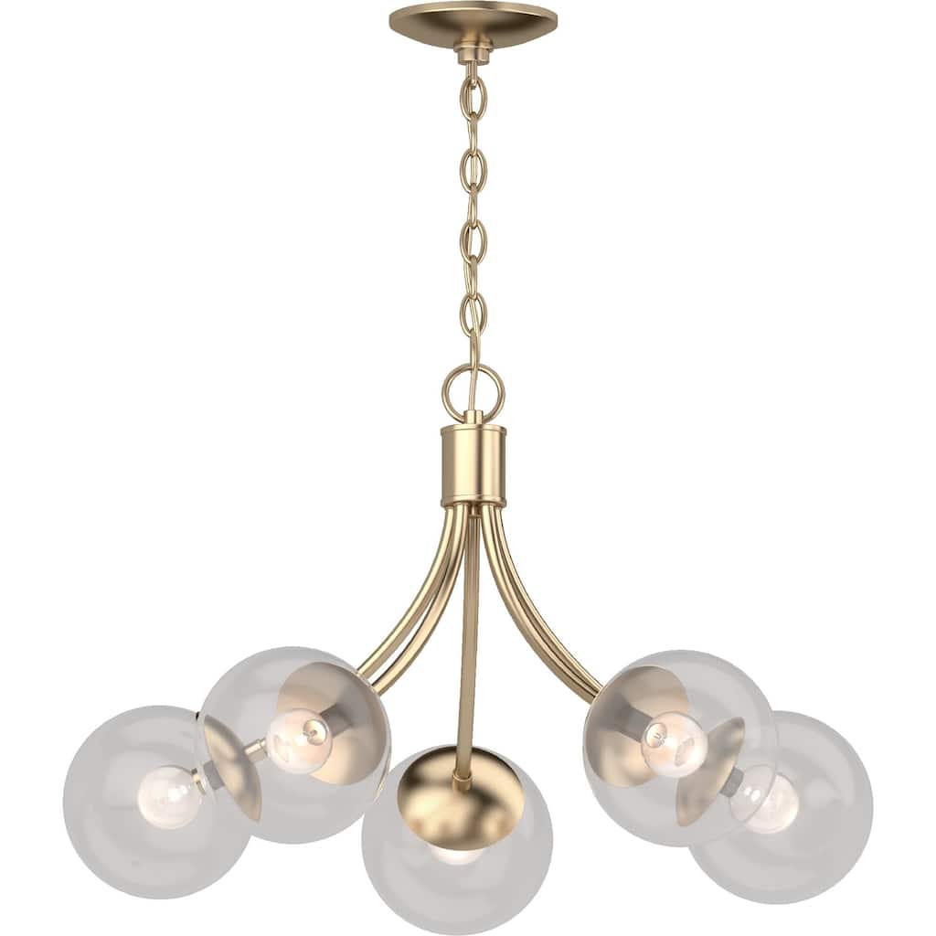 Volume Lighting 5-Light Indoor Antique Gold French-Inspired Chandelier