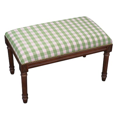 Green and Pink Plaid Bench