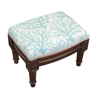 Aqua Coral Footstool