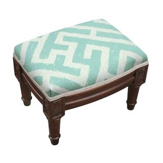 Aqua Lattice Footstool