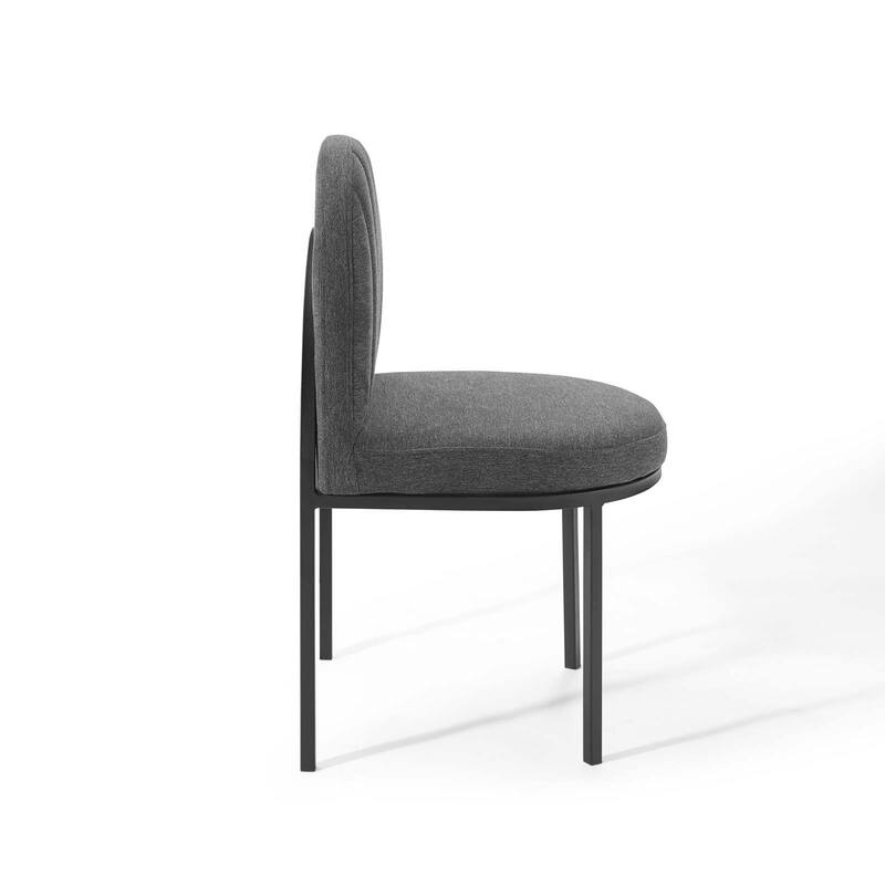 Isla Channel Tufted Upholstered Fabric Dining Side Chair