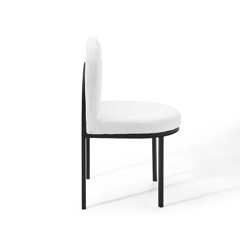 Isla Channel Tufted Upholstered Fabric Dining Side Chair