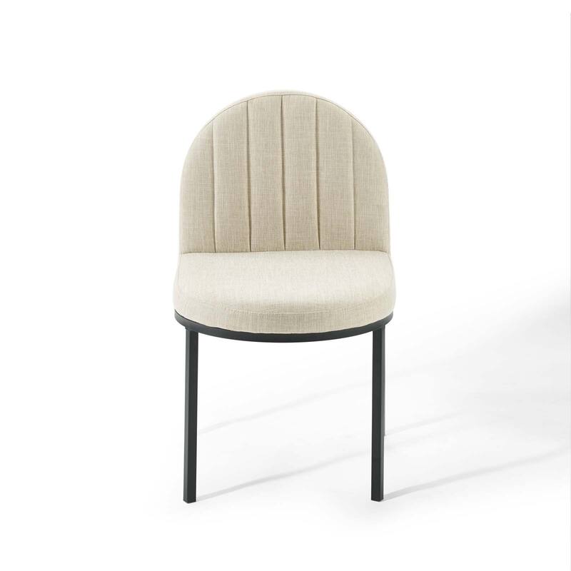 Isla Channel Tufted Upholstered Fabric Dining Side Chair