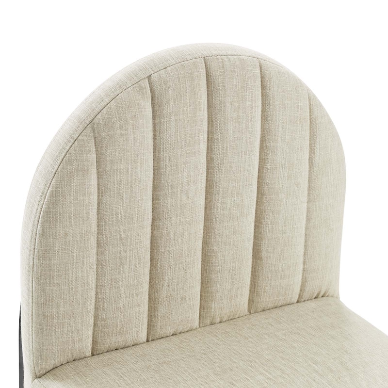 Isla Channel Tufted Upholstered Fabric Dining Side Chair