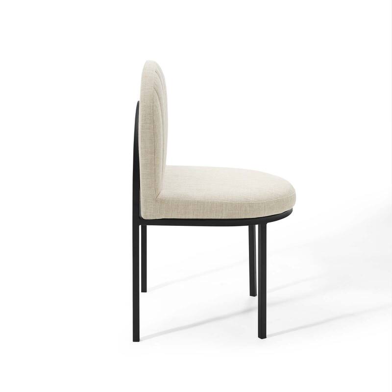 Isla Channel Tufted Upholstered Fabric Dining Side Chair