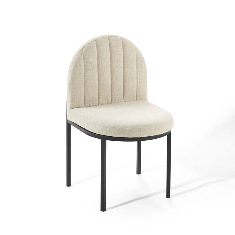 Isla Channel Tufted Upholstered Fabric Dining Side Chair