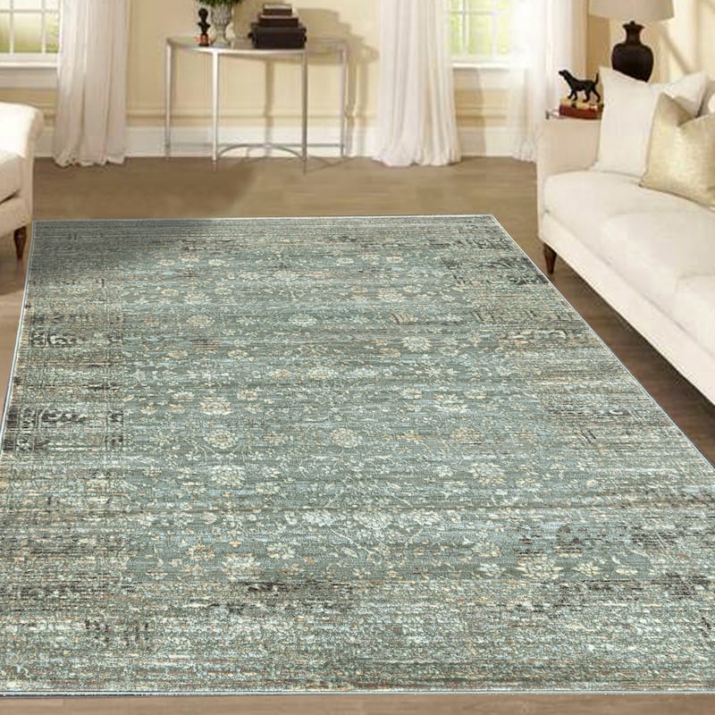 Admire Home Living Serina Vintage Area Rug - 3'3" x 4'11" - Light Green