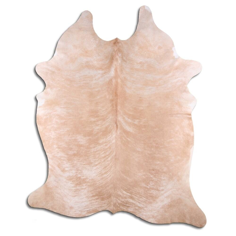 light beige cowhide rug - L