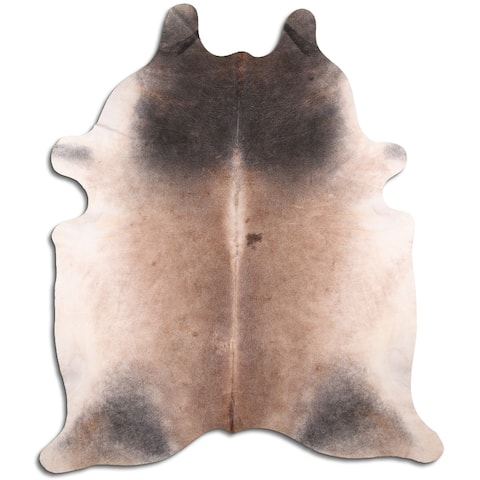 cowhide grey and cream - L