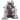 grey cowhide pieced rug - L