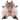 grey and brown cowhide rug - L
