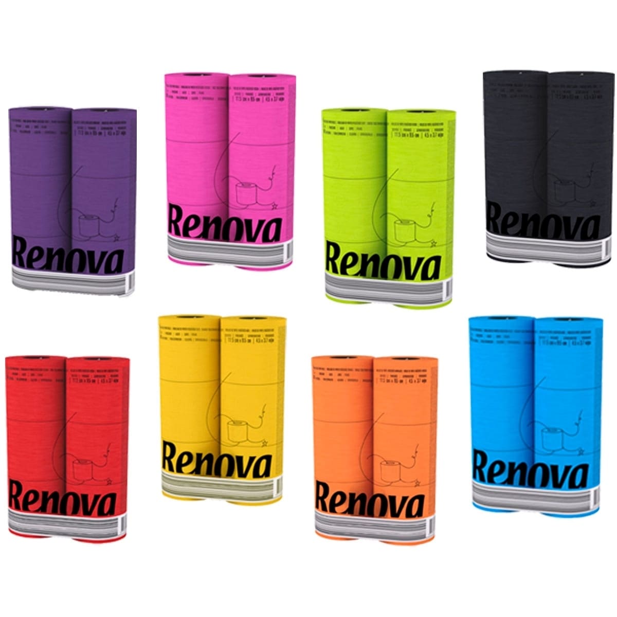 Home & Garden Renova Toilet Paper 6 Different Colors 1 Roll Toilet Paper