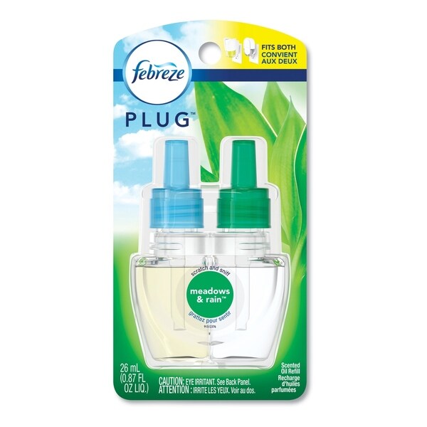 Plug Air Freshener Refills, Meadows And Rain, 0.87 Oz