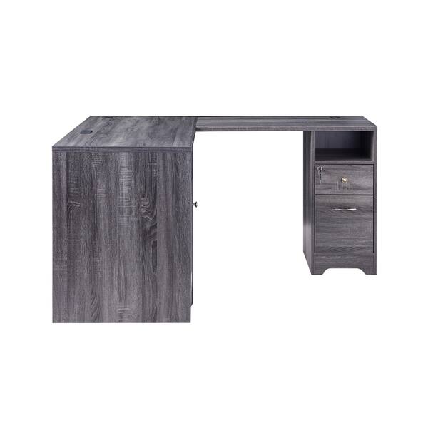 Shop Furniture Of America Barlon Modern L Shape Desk With Locking